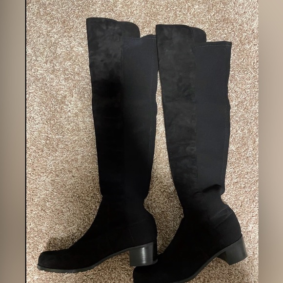 Shoes - Elegant Black Over-the-Knee Boots